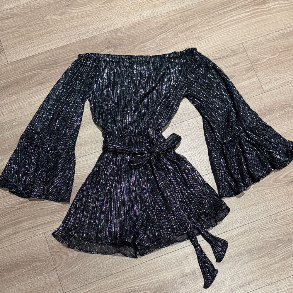 Black and Silver Romper